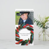 Carte de Noël Texas Hot Pepper Werath Photo (Debout devant)