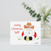 Carte de Noël Texas Santa Ya'll (Debout devant)