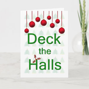 Carte de Noël textuelle Deck the Halls