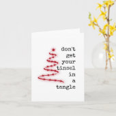 Carte de Noël, Tinsel dans un Tangle (Fleur jaune)