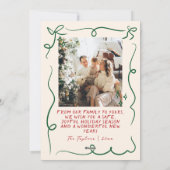 Carte de Noël tirée à la main Cartes de fin de ann (Dos)