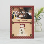 Carte de Noël tirée à quatre épingles de photo de (Debout devant)