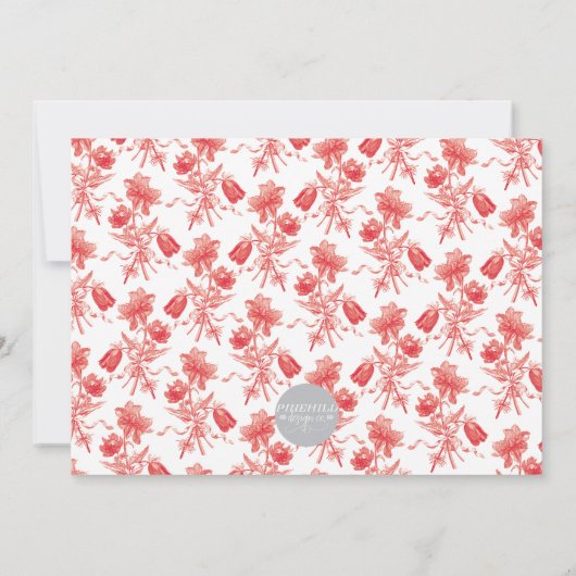 Carte de Noël Toile Bow Wreath (Dos)