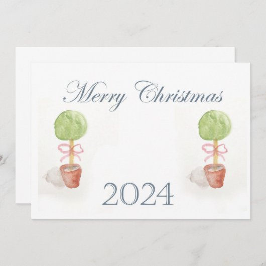 Carte de Noël Topiary (Devant / Derrière)