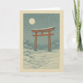Carte de Noël Torii en neige (Devant)