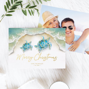Carte de Noël Tortues de mer