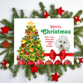 Carte de Noël Toy Poodle Joyeux Noël