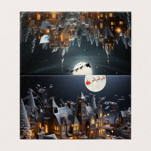 Carte de Noël, traditionnelle (Outside Unfolded)