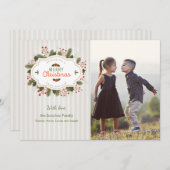 Carte de Noël traditionnelle (Devant / Derrière)