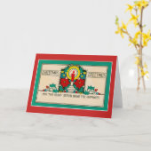 Carte de Noël traditionnelle à l'ancienne (Fleur jaune)