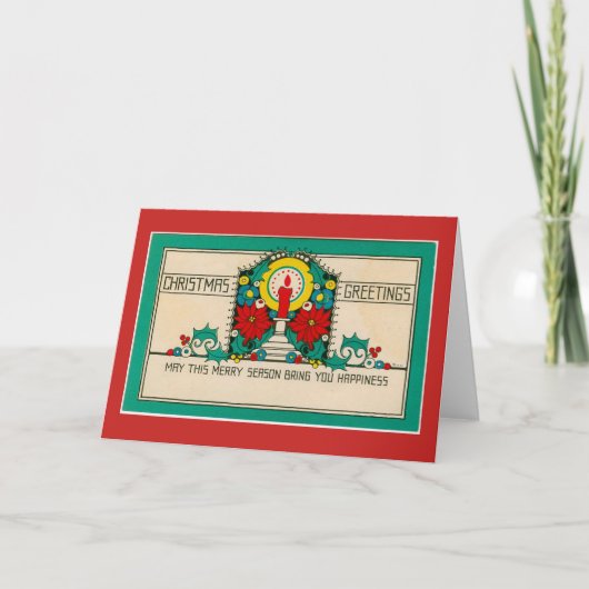 Carte de Noël traditionnelle à l'ancienne (Devant)