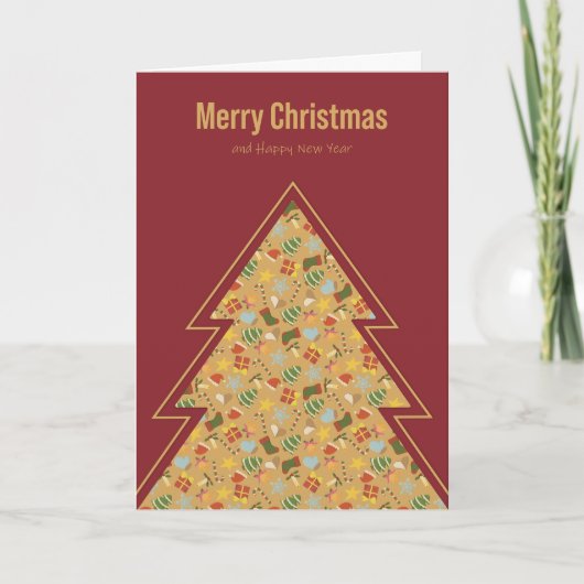 Carte de Noël Traditionnelle Chaleureuse et Conviv (Devant)