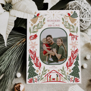 Carte de Noël traditionnelle chrétienne de la Nati