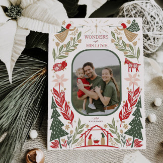 Carte de Noël traditionnelle chrétienne de la Nati