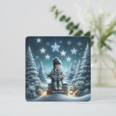 Carte de Noël traditionnelle de fantasy (Debout devant)