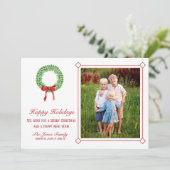 Carte de Noël traditionnelle Garland (Debout devant)