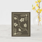 Carte de Noël traditionnelle "Le Holly et le Ivy" (Fleur jaune)