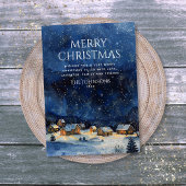 Carte de Noël traditionnelle rustique à l'aquarell