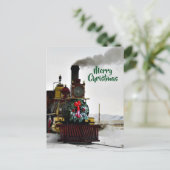 Carte de Noël Train avec Joyeux Noël (Debout devant)