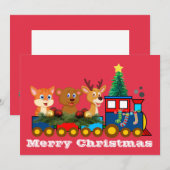Carte de Noël Train de Noël (Devant / Derrière)