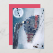 Carte de Noël Train de Noël (Devant / Derrière)