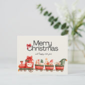 Carte de Noël Train Fantaisiste (Debout devant)