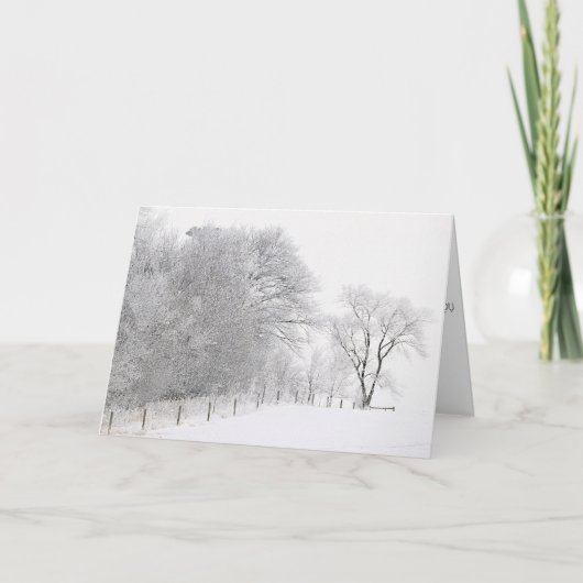 Carte de Noël Tranquillité d'hiver (Devant)