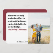 Carte de Noël très amusante (Devant / Derrière)