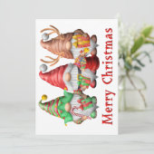 Carte de Noël trio du pôle Nord Gnomes (Debout devant)