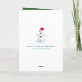 Carte de Noël Triste / Joyeux visage (Dos)