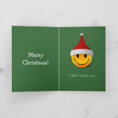 Carte de Noël Triste / Joyeux visage (Intérieur)