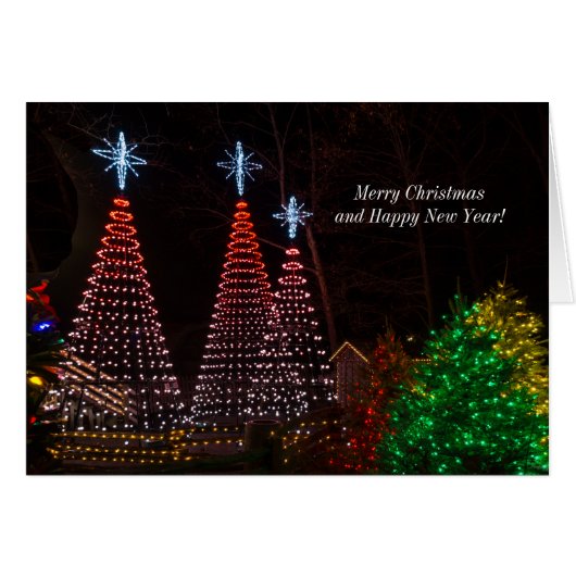 Carte de Noël Trois Arbres à Midtown (Devant Horizontal)