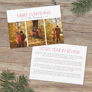 Carte de Noël trois photos Joyeux Tout
