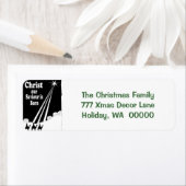 Carte de Noël Trois Rois Retours Adresse Stickers (En situation)