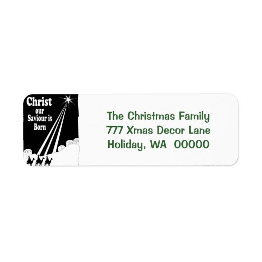 Carte de Noël Trois Rois Retours Adresse Stickers (Devant)