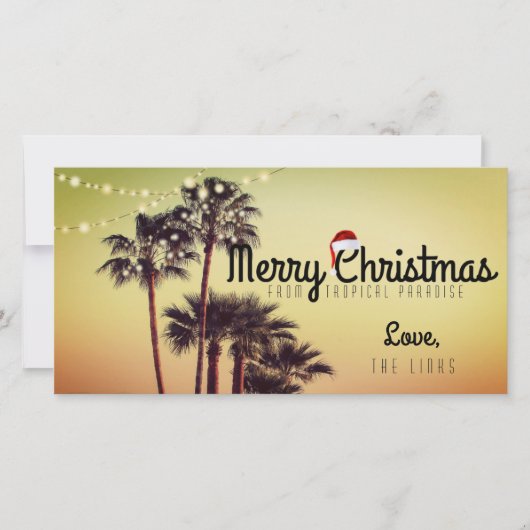 Carte de Noël Tropical (Devant)