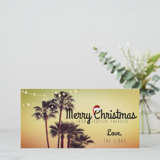 Carte de Noël Tropical (Debout devant)