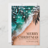 Carte de Noël Tropical Beach (Devant)