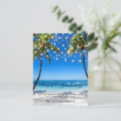 Carte de Noël Tropical Coastal Beach (Debout devant)