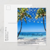 Carte de Noël Tropical Coastal Beach (Devant / Derrière)
