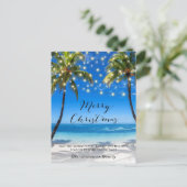 Carte de Noël Tropical Coastal Beach (Debout devant)