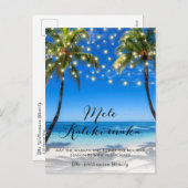 Carte de Noël Tropical Coastal Beach (Devant / Derrière)