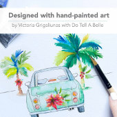 Carte de Noël Tropical Florida Aquarelle