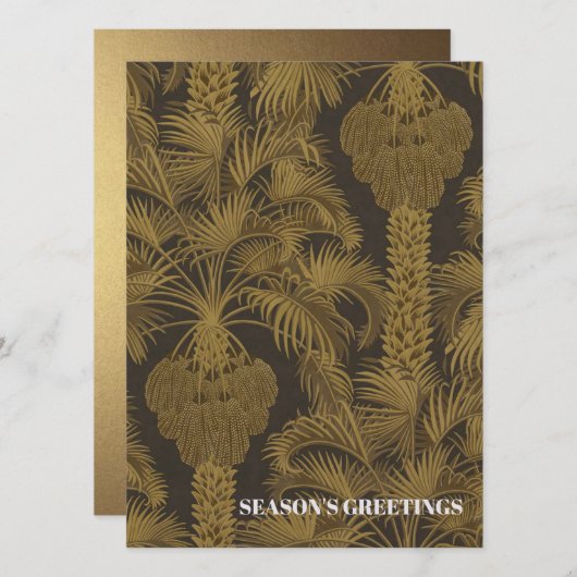 Carte de Noël Tropical vintage (Devant / Derrière)