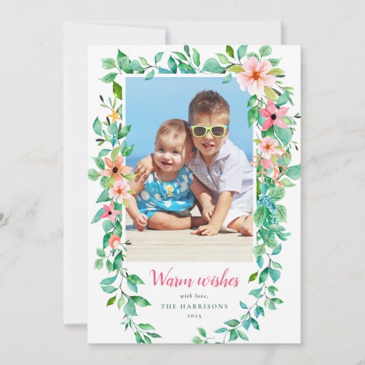 Carte de Noël tropicale (Devant)