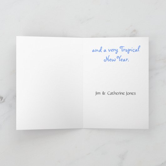 Carte de Noël tropicale (Intérieur)