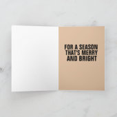 CARTE DE NOËL TROPICALE FILLE À GROSSES FESSES EN  (Intérieur)