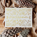 Carte de Noël tropicale hawaïenne Mele Kalikimaka<br><div class="desc">Célébrez la saison avec nos vacances avec des oeuvres originales de lettrage et de feuillage - la façon parfaite de personnaliser un accueil à votre famille et vos amis.</div>