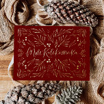 Carte de Noël tropicale hawaïenne Mele Kalikimaka<br><div class="desc">Célébrez la saison avec nos vacances avec des oeuvres originales de lettrage et de feuillage - la façon parfaite de personnaliser un accueil à votre famille et vos amis.</div>