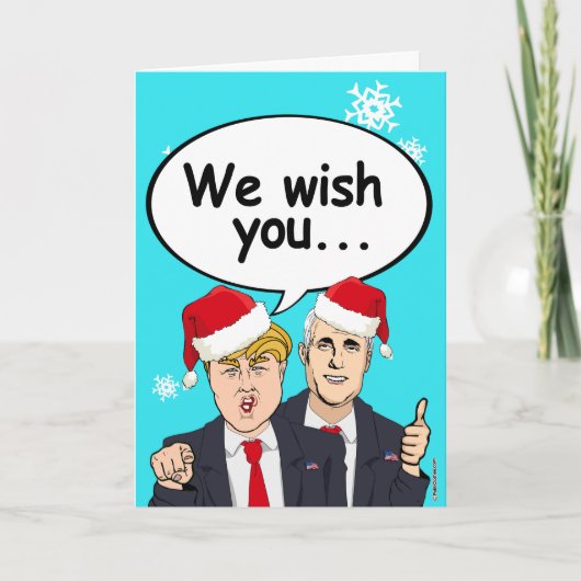 Carte de Noël Trump Pence - Nous vous souhaitons b (Devant)